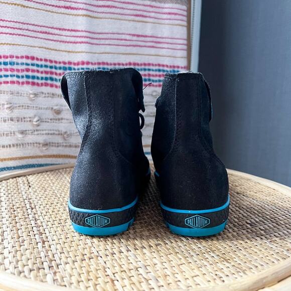 Palladium Black Blue High Top Lace-Up Sneaker Boots Women’s Size 7 - Picture 5 of 7